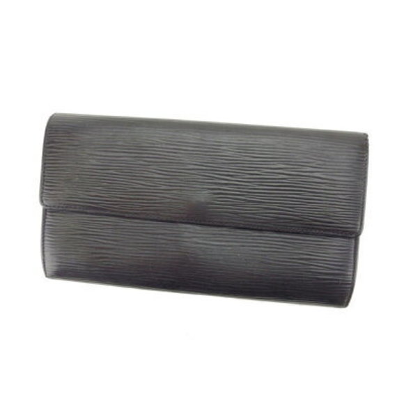 Louis Vuitton Epi Long Wallet Zipper Bifold Porte Monnaie Noir Black - Picture 1 of 6